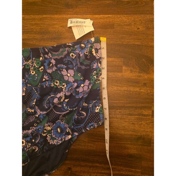 Amazon Essentials Bikini Bottom Blue Floral Size 6X Plus Size High Waist NWT - Picture 6 of 7